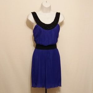 3/$15 CLOSET CLOSING PURPLE DRESS - BEADED NECK